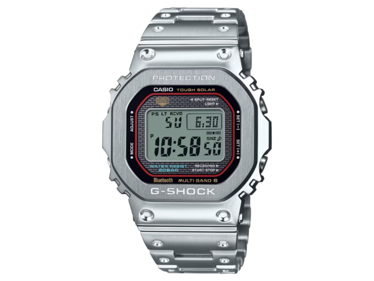 Espera-se que o relógio Casio G-Shock GMW-B5000D Orange Line seja semelhante ao relógio GMW-B5000D-1C da linha vermelha (acima). (Fonte da imagem: Casio)