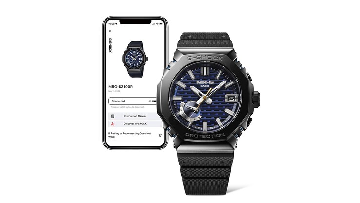 A Casio MRG-B2100R-2A pode se conectar ao seu smartphone via Bluetooth. (Fonte da imagem: Casio)