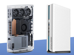 O AtomMan G1 Pro tem uma RTX 5060 para desktop. Na foto: uma imagem promocional do mini PC para jogos. (Fonte da imagem: Minisforum)