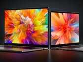 A Xiaomi lançou os laptops RedmiBook Pro 15 (L) e RedmiBook Pro 14 (R) na China. (Fonte da imagem: Xiaomi)