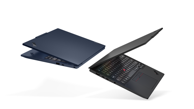 O Lenovo ThinkPad T14s Gen 7 em azul e preto.