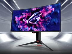 O mais recente monitor para jogos QD-OLED de 34 polegadas da Asus oferece uma resolução de 1440p, uma taxa de atualização de 360 Hz e um pico de brilho de até 1.300 nits. (Fonte da imagem: Asus)