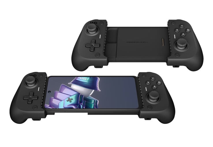 O HMD Fusion X1 pode ser transformado em um dispositivo portátil para jogos com um acessório original. (Fonte da imagem: HMD Global)