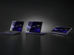 Vaio T Kachi-iro Special Edition exibido em três posições com seu design multi-flip